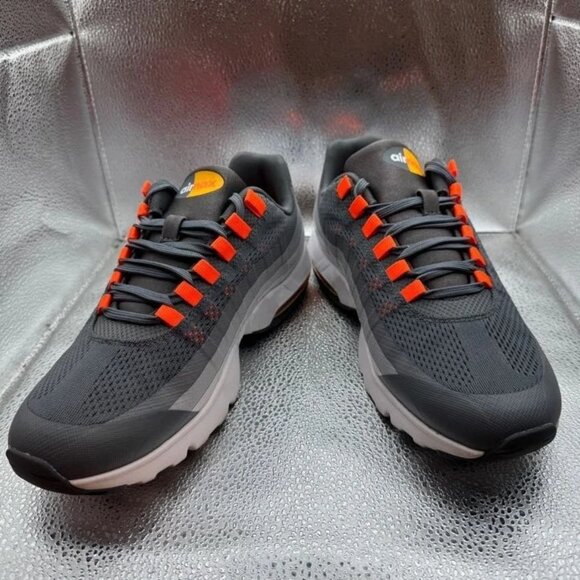 Size 10 Nike‎ Air Max 95 Ultra Dark Grey Total Orange Lifestyle Shoes 749212-001 - Picture 2 of 10